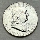 1961 P FRANKLIN HALF DOLLAR 90% SILVER BU