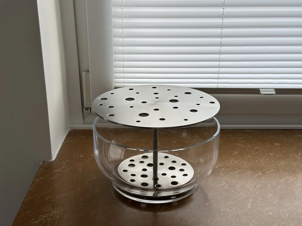 Fritz Hansen Ikebana Vase Große VersionEdelstahl / Glas WIE NEU! - Bild 2 von 3