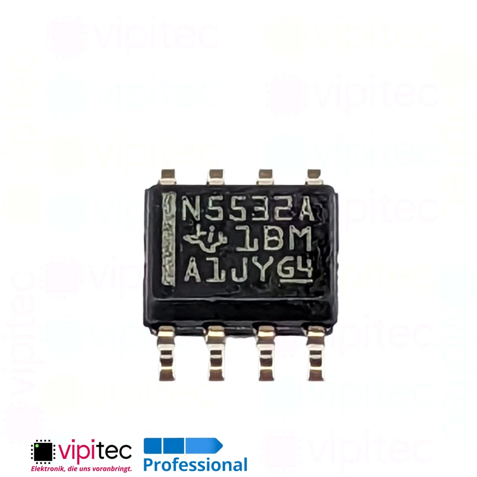 VIPITEC NE5532 Operationsverstärker, 2-fach, Low-Noise SMD SO-8 5..15 V 70°C Op-Amp