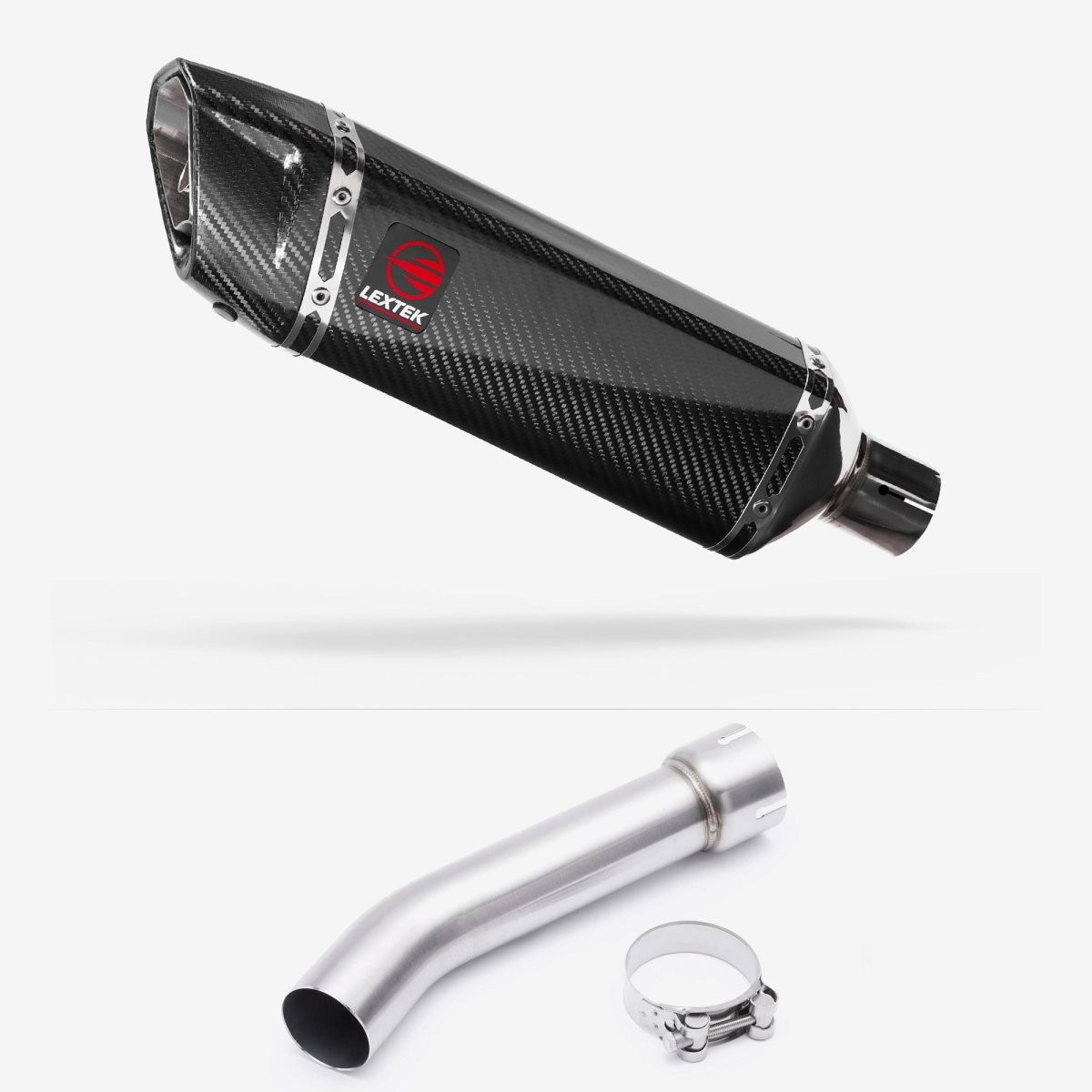 Lextek SP9C Carbon Fibre Exhaust with Link Pipe for Yamaha FZ1 (06-15) Clamp-on