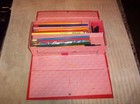 VINTAGE 1930's G-MEN " ON THE TRAIL " PENCIL BOX w/EXTRAS INSIDE — photo 3