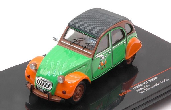 Ixo 1/43 Citroen 2CV GrÜN/Orange 1978 Deuchie Statisches Modell Diecast-image