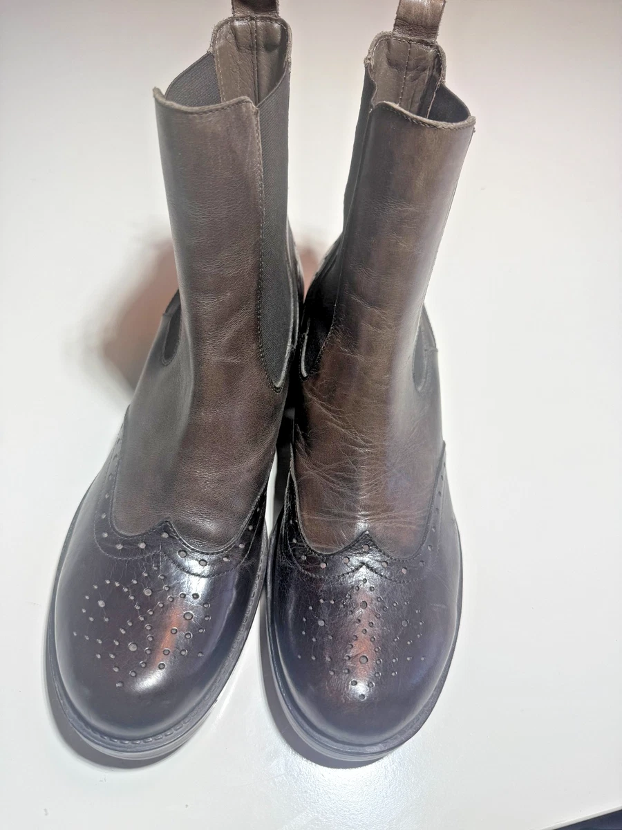 Bottes DONNA PIU En Cuir Taupe – Talons Kitten Heel – Taille 41 – Très Bon état