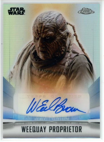 2022 Topps Chrome Star Wars Mandalorian W. Earl Brown as Weequay Proprietor AUTO