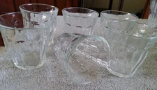 Set Of 4 Duralex Picardie Rock Glasses 3 3/8" Tall By 3 1/8” Dia Made in France