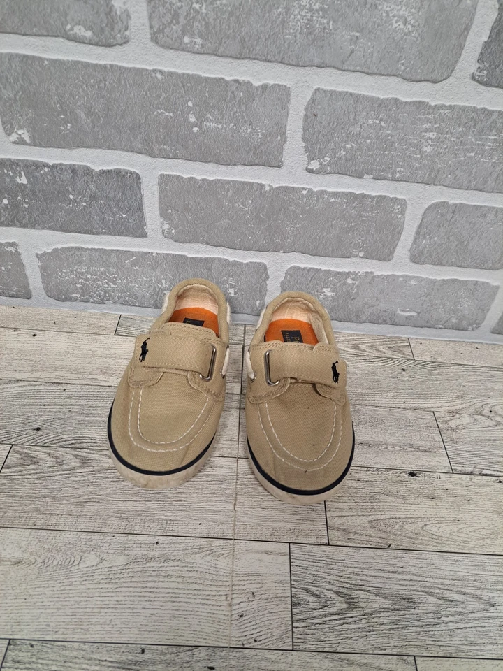 Polo Ralph Lauren ребенка ясельного возраста мальчика лодка желтовато-коричневый туфли размер 8 - Изображение 2 из 4