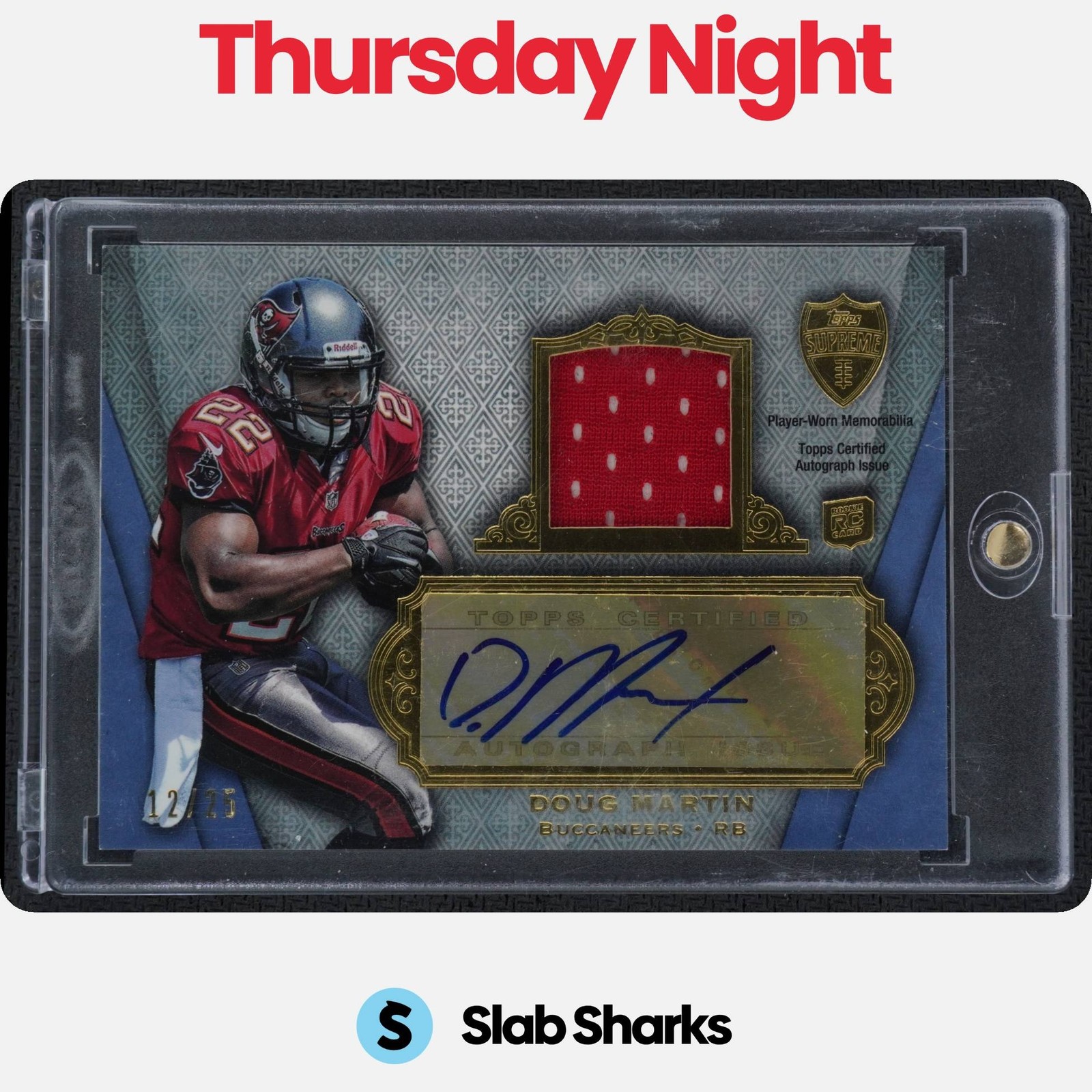 Doug Martin Topps Supreme Autographed Relic #SARDM Blue