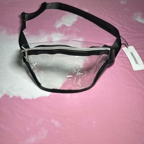 Clear Black Fanny Pack MenWomen unisex Waist Pouch Belt Bag Stadium Security NEW
