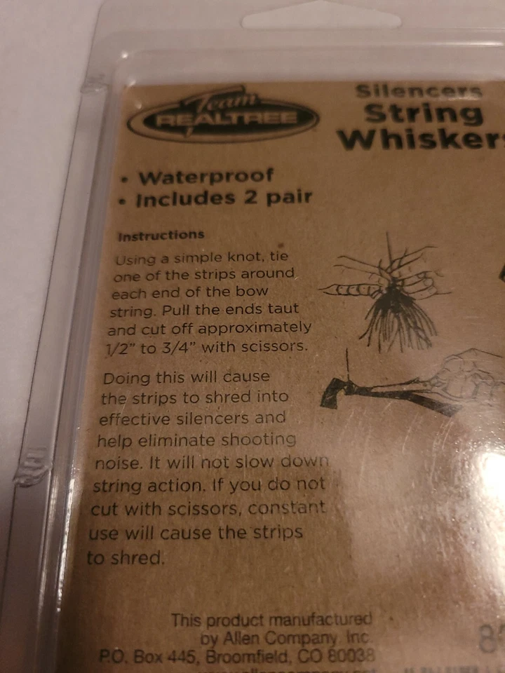 Team Realtree Whisker Bow String  Silencers Waterproof  - Image 4 of 4