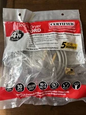 Certified Appliance Accessories 3 wire 30-Amp Appliance Dryer Power Cord 4ft