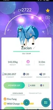Pokemon Shiny Zacian - TRA'DE 1 mill Dust GO - Read Description