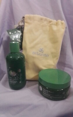 Arbonne Waterlily Woods Body Butter & Bubble Bath/Body Wash Set With Bag