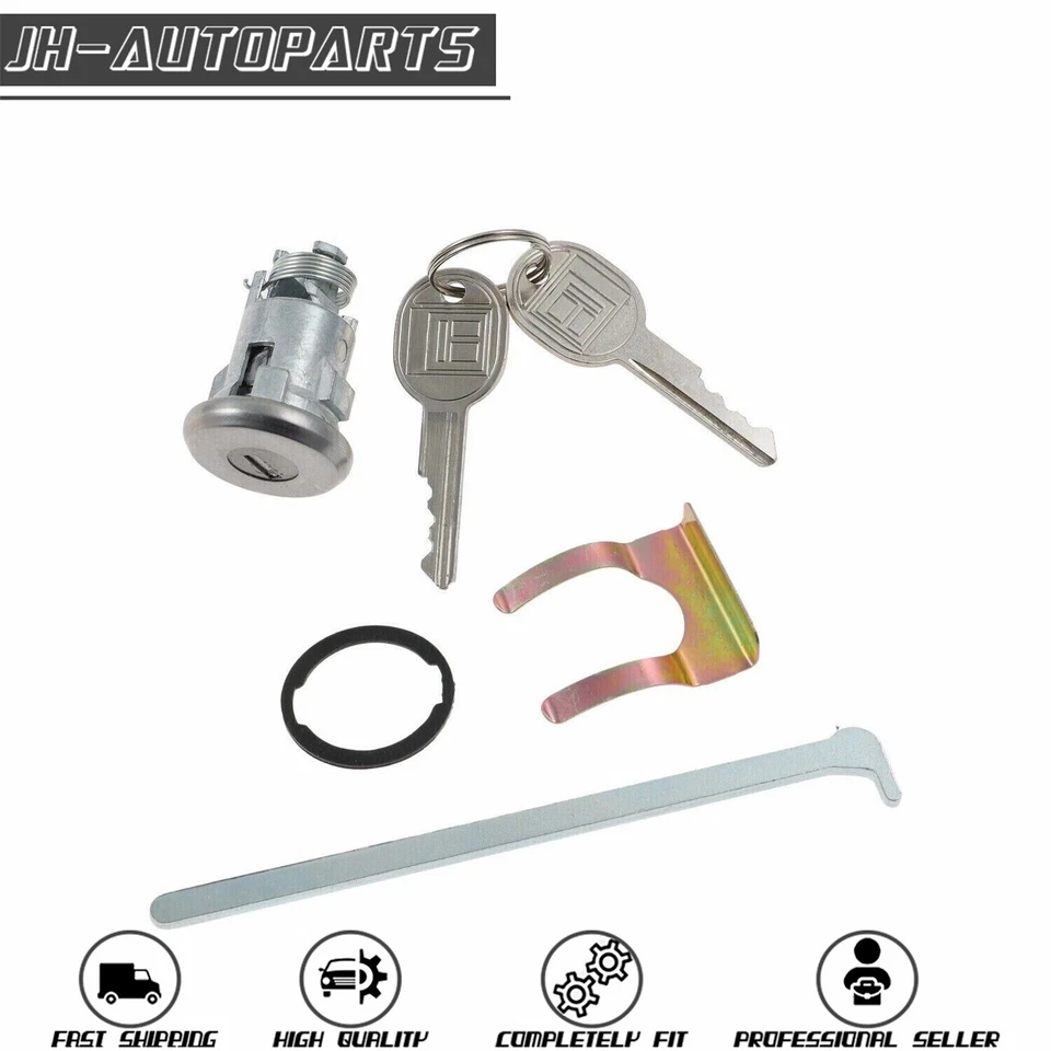Cilindro de bloqueo de maletero cromado Lockcraft apto para Oldsmobile y Cadillac con llaves nuevo Foto 4 de 4