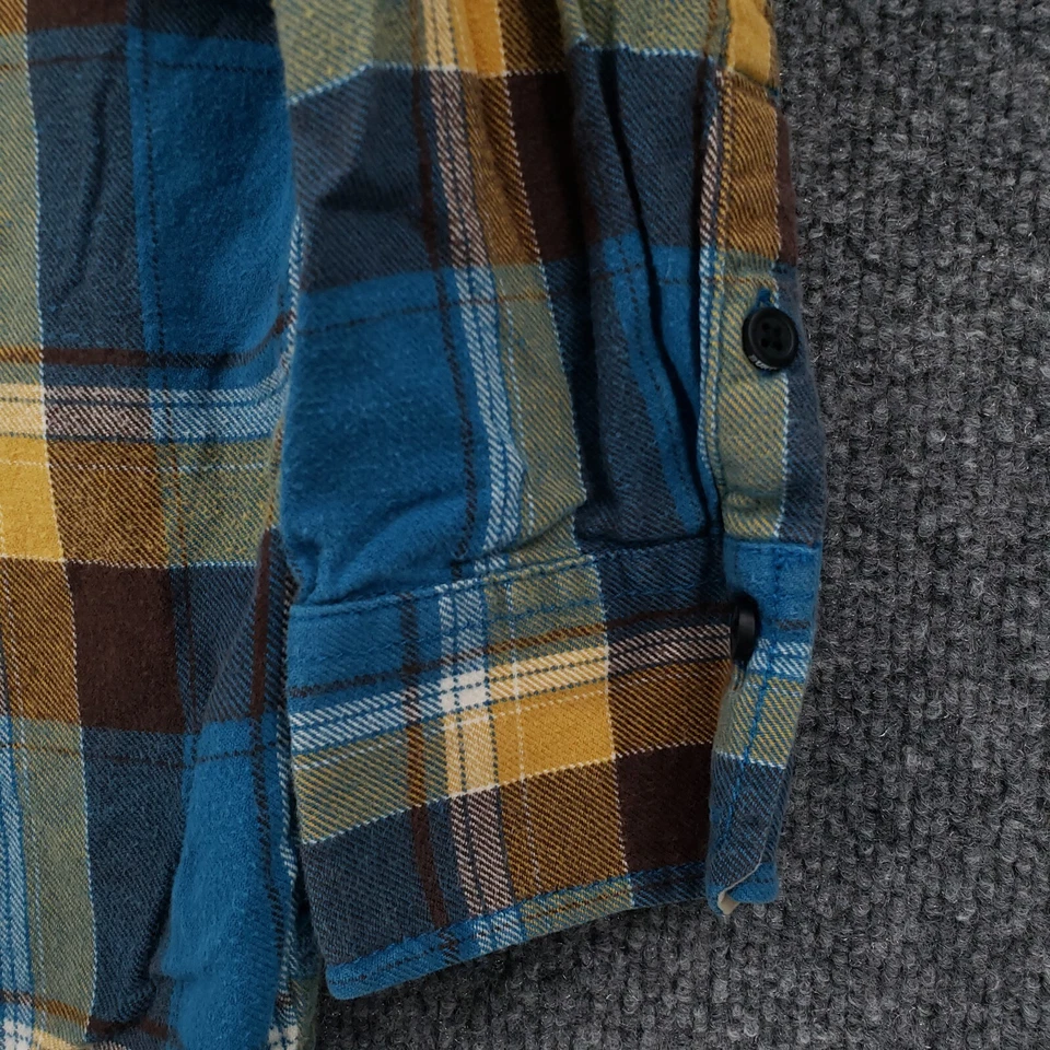 Рубашка Burton на пуговицах для мальчиков XL синяя с длинным рукавом фланелевая клетчатая сноуборд для улицы - Изображение 3 из 4