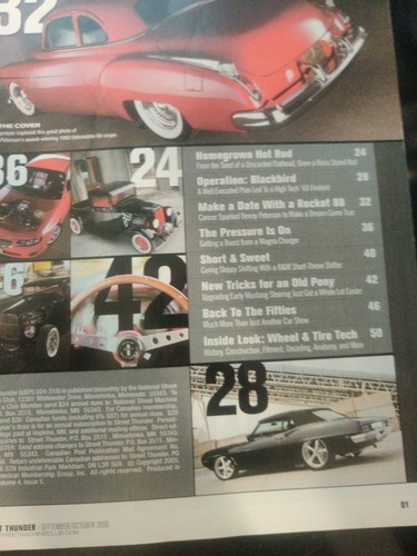 2008 STREET THUNDER MAGAZINE ROCKET 88 OLDSMOBILE STREET MACHINE BACK TO THE 50 - Picture 7 of 8