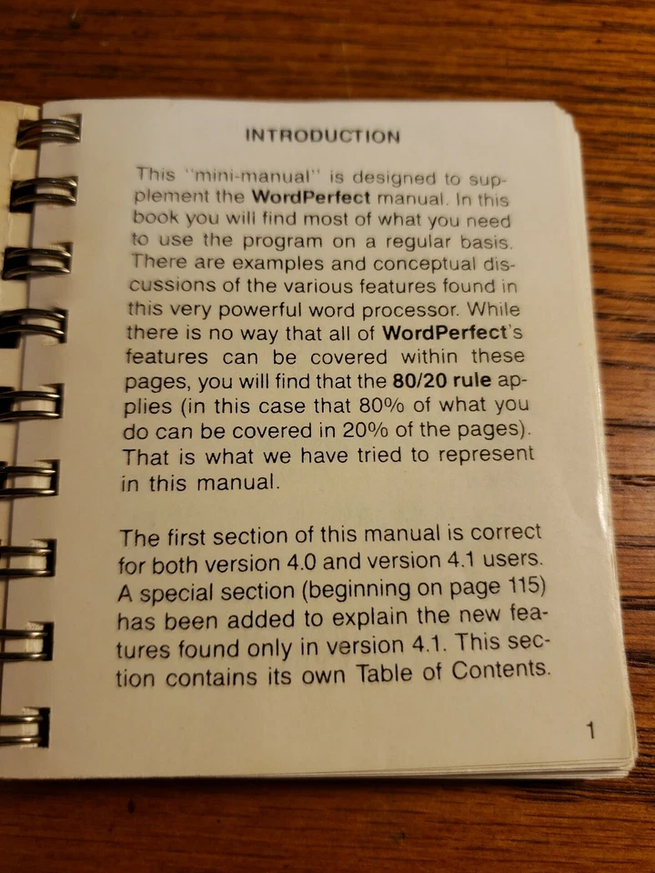 MINI-MANUAL For WORDPERFECT 4.0/4.1- TDA 1985 - RARE!!! - Image 4 of 4