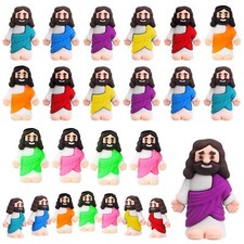 25Pcs Mini Jesus Figurines Religious Gifts for Easter Egg Stuffers Party Favors