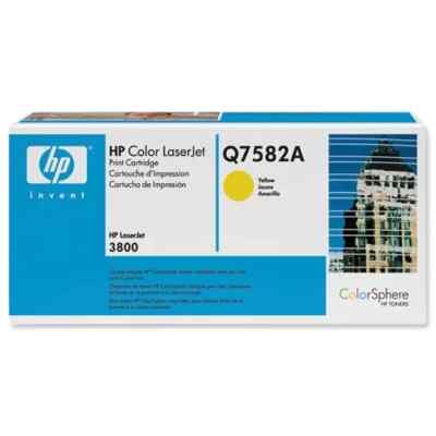 Neu und Original HP LaserJet Druckerpatrone Q7582A/3800 - Yellow Jaune