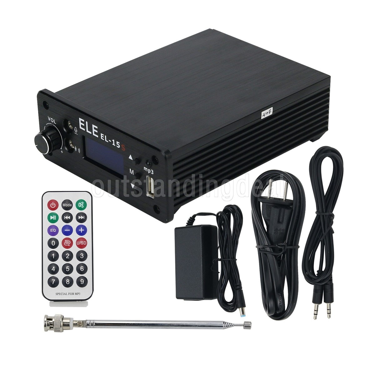 EL-15S 0.1-7W FM Wireless Broadcast Transmitter w/ Antenna For U Disk MP3  os67 | eBay