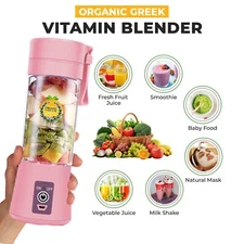 Vitamin Blender® Portable Blender and Juicer BPA FREE Steel Blades Organic Greek