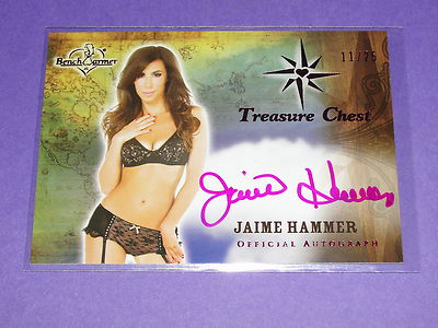 2015 Benchwarmer JAIME HAMMER Treasure Chest Pink Auto SP/25 Playboy - Penthouse