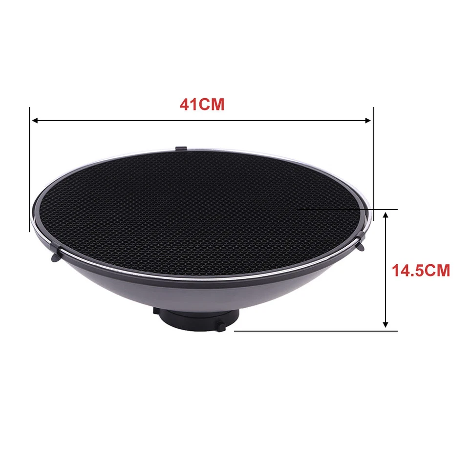 Bowens Mount Beauty Dish Diffuser Reflector + Honeycomb Grid + Soft Cloth V1U9 - Image 4 of 4