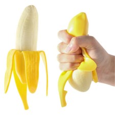 Novelty Squishy Silicone Banana Squeeze Toys Stress Reliever Tricky tools Gift