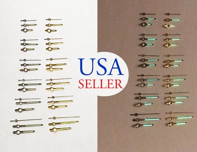 Orologio Ruota Set Di 3 Lancette Per Orologi (ore, Minuti, Secondi) Argento/luminescenti, Misure 120/70/20 Mm, Per Movimenti Al Quarzo Pennello Da Barba Omega - Foto 11