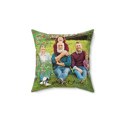 Christmas Personalized Faux Suede Pillowcase | Christmas Optical Pattern