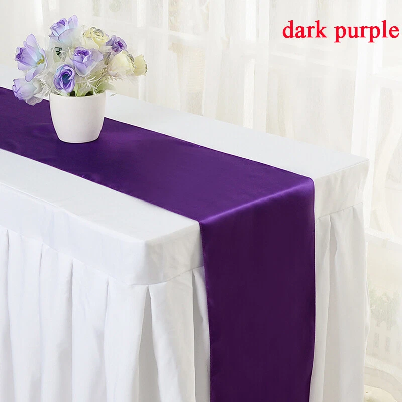 30x275cm Satin Table Runners Cloth Tablecloths Wedding Party Banquet Decors New - Image 4 of 4