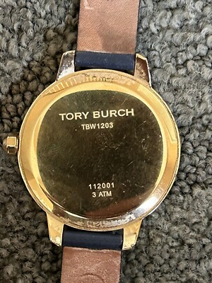 Tory Burch watch: Collins Leather 38MM Navy/Gold Tory Burch Women main image 4