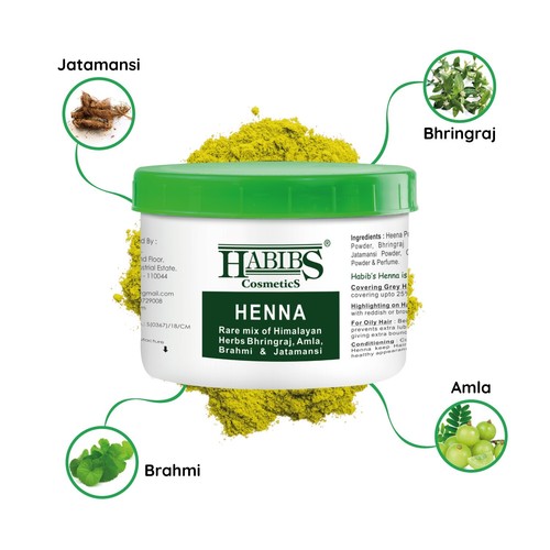 Habibs Combo siero per capelli naturale all'henné Mehndi in polvere e lucentezza per danni ai capelli - Foto 4 di 7