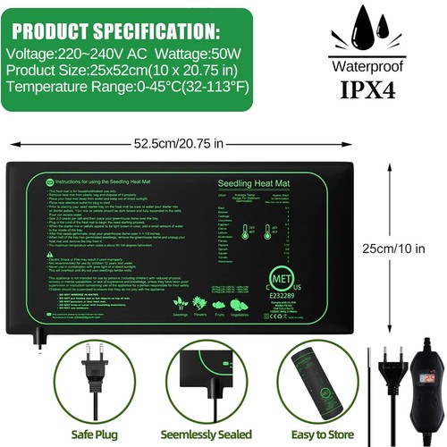 Estera térmica para plántulas con control de temperatura termostato planta de semillas invernadero*preparación - Imagen 23 de 27