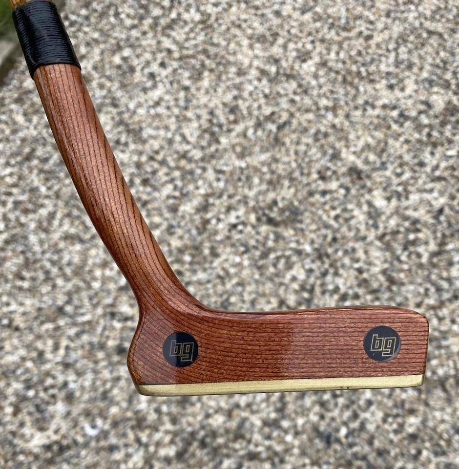Bronty Charger Left Handed Brass And Wood Headed Presentation Putter. - Image 2 of 4
