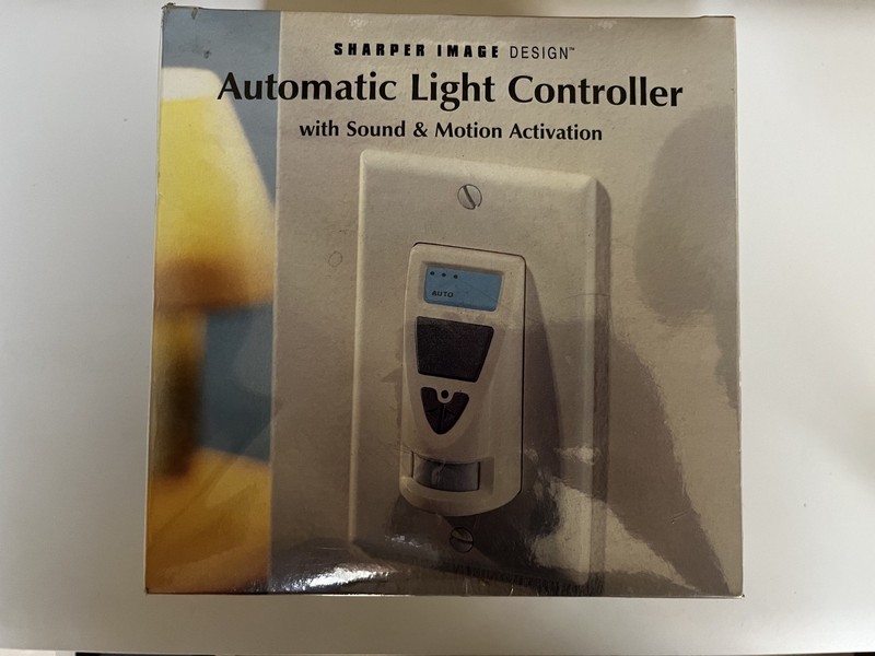 Sharper Image Automatic Light Controller Motion Sound Sensor Dimmer Switch NEW