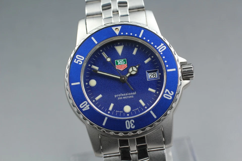 [Near MINT] TAG Heuer Professional 1500 WD1214-G-20 Qz Blue Dial 38mm Mens Watch - Image 1 of 4
