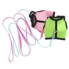 2 Pcs Pet Leash Vest Bunny Safety Harness Breathable Mesh Rabbit