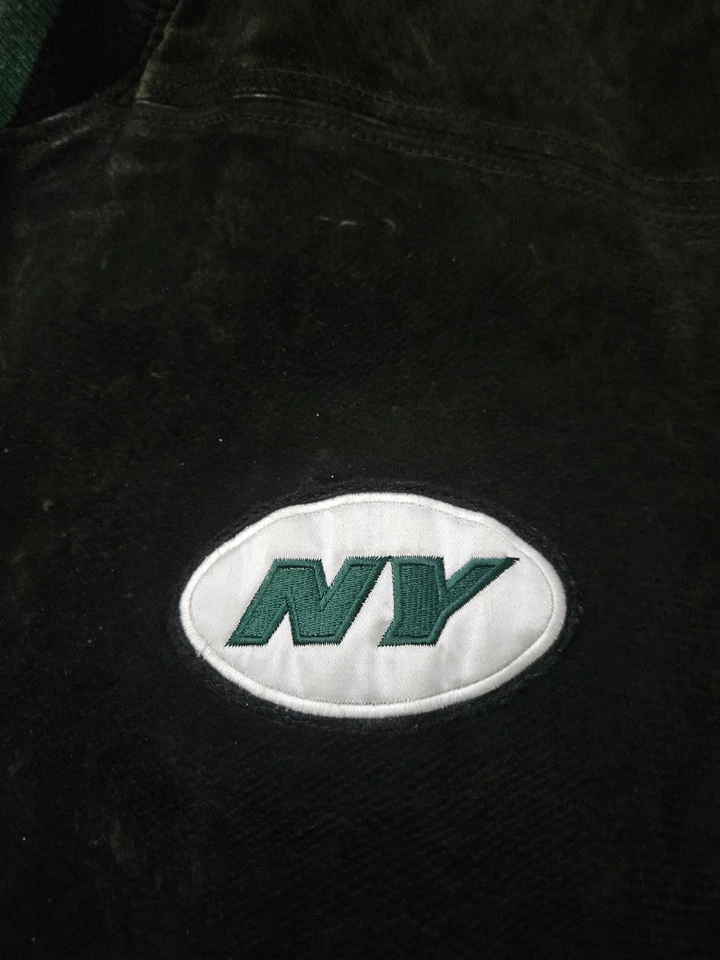 New York Jets Suede Bomber Jacket - size M Good Condition *Read - Image 4 of 4