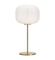 Weiß Gold Moderne Tischlampe Nachtlampe 1X60W/E27 IP20 25X25X50 [Cm]