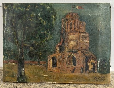 Altes Öl auf Leinwand Signiert Französische Schule XIX.-XX. Jh. Marseille Abtei