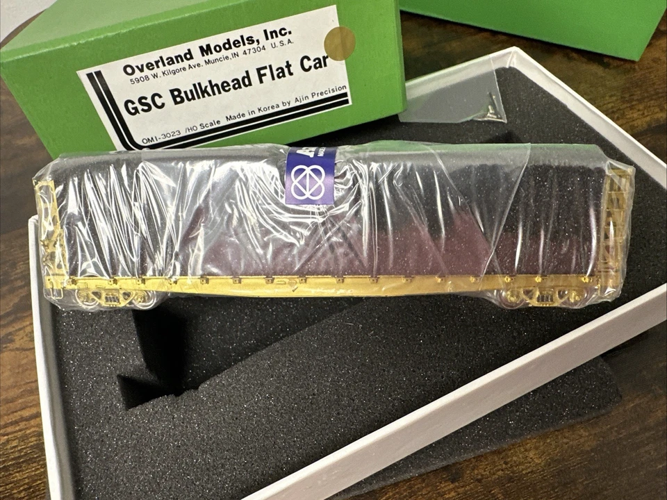 Overland Models, Inc. #OMI-3023 GSC Bulkhead Flat Car - Unpainted 1:87 MIB C10! - Image 4 of 4