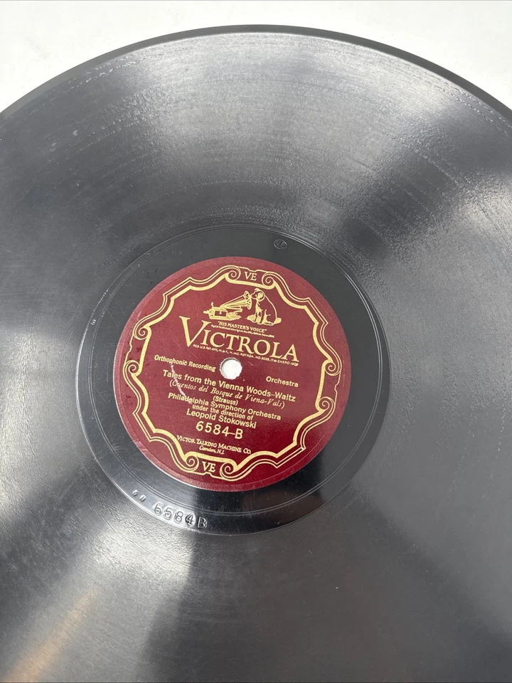 Leopold Stokowski - Blue Danube Waltz / Tales From The Vienna Woods - 12" 78 rpm Foto 4 de 4