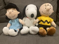 Kohl’s Cares Peanuts Snoopy Lucy Charlie Brown Plush 12” Stuffed Animal Lot of 3