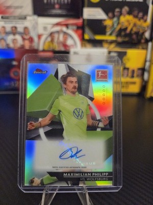 2020-21 Topps Finest Bundesliga Auto Maximilian Philipp VfL Wolfsburg