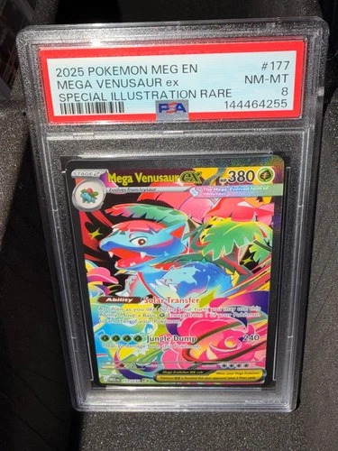2025 POKEMON MEG EN-MEGA EVOLUTION #177 MEGA VENUSAUR EX PSA 8