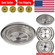 157 Low-Profile Ceiling Heater - 1250W Satin Aluminum with Overheat Protection