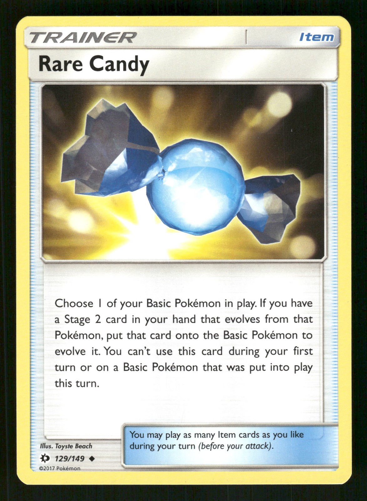 Rare Candy 129/149 Uncommon Pokemon SM Base Set