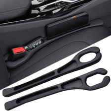 Car Seat Gap Filler Plug Strip 2 Pack, No-Drop Carseat Side Gap Filler Organizer