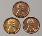 3 Different Earlier Date BU Lincoln Cents - 1919, 1928, 1929, Start 99c No Res!