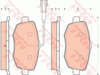 Trw GDB1706 Bremsbelagsatz, Scheibenbremse FüR Lancia